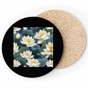 Discover Serenity Blooms: Timeless Lotus Pattern Coasters