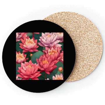 Discover Serenity Blooms: Timeless Lotus Pattern Coasters