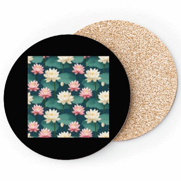 Discover Serenity Blooms: Timeless Lotus Pattern Coasters