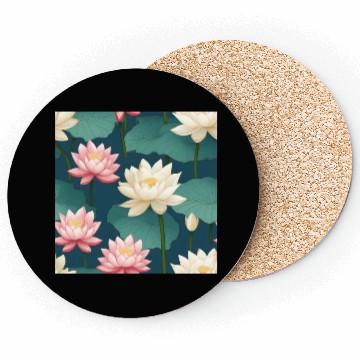Discover Serenity Blooms: Timeless Lotus Pattern Coasters