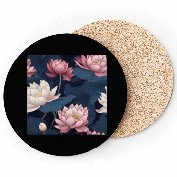 Discover Serenity Blooms: Timeless Lotus Pattern Coasters