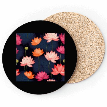 Discover Serenity Blooms: Timeless Lotus Pattern Coasters