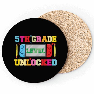 Discover 5TH Grade Level Unlocked Women Back to School Coasters