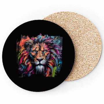 Discover Graffiti Style Lion | Lion Lovers Coasters