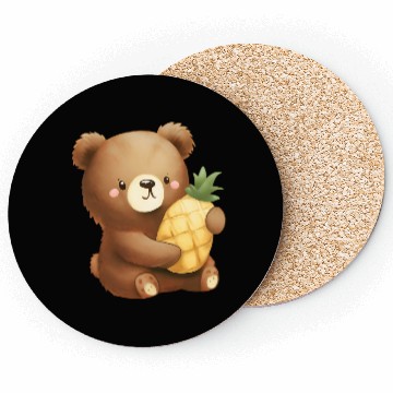Discover Bear loves pineapple Coasters