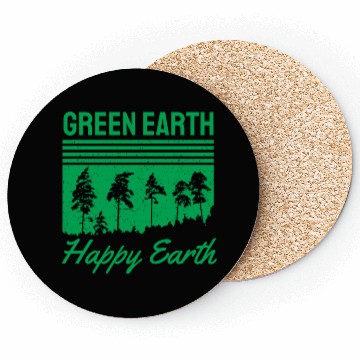 Discover Green Earth Happy Earth Coasters