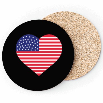 Discover american flag heart Coasters