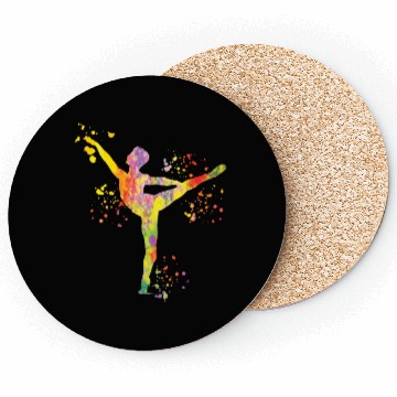 Discover Ballet Dancer Colorsplash Man Ballerino Coasters