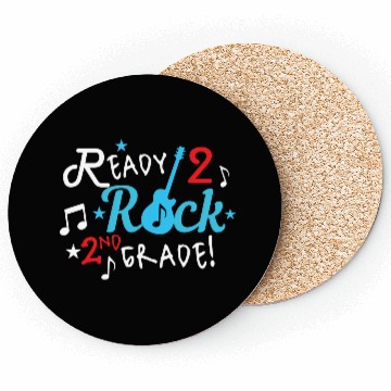 Discover Ready To Rock 2nd Grade Guitar Theme Boy Coasters