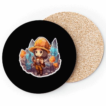 Discover Crystal Miner Co Vintage Cartoonish Coasters