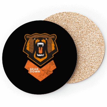 Discover Fierce Modern Bear Down Party Tailgate Sunday Coasters