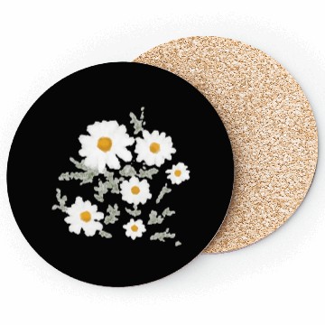 Discover White Daisy Flower Coasters
