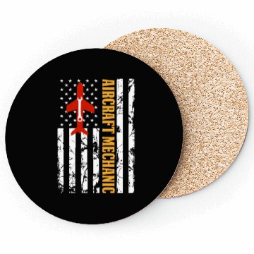 Discover AIRCRAFT MECHANIC USA FLAG Coasters