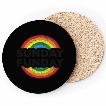 Discover Sunday Funday Vintage Distressed Coasters