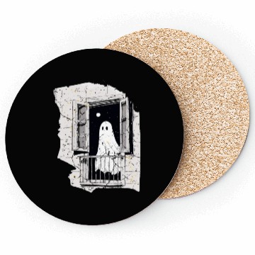 Discover Spooky Ghost in the Window, Boo in the Window Coasters