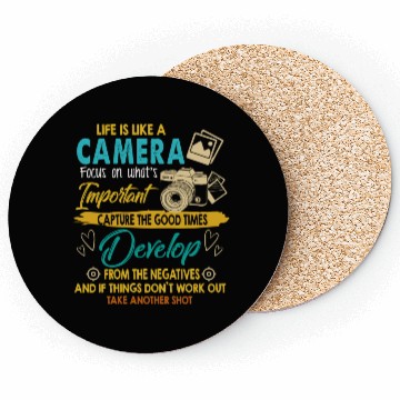 Discover Photography Lover Life Is Like A Camera Coasters