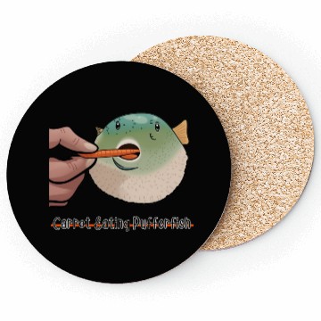 Discover Carrot Eating Pufferfish Meme Coasters