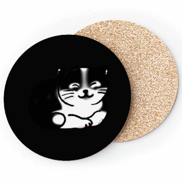 Discover Black And White Cat Coasters