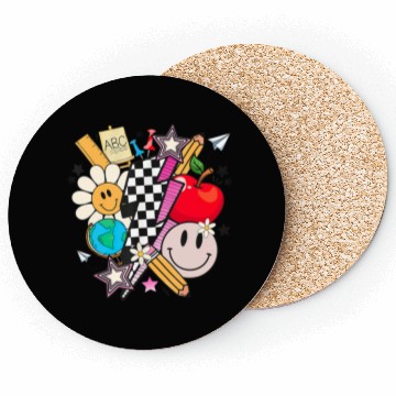 Discover Retro Teacher Life 2023 Back To School Coasters