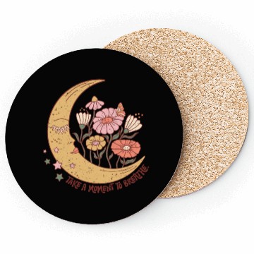 Discover SELF CARE Coasters, Moon Face, Wild Flower Coasters