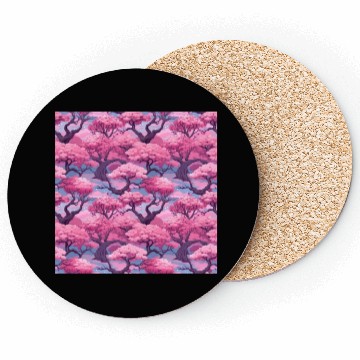Discover Anime Euphoria: Fantasy Cherry Blossom Dreamscape Coasters