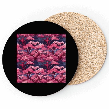 Discover Anime Euphoria: Fantasy Cherry Blossom Dreamscape Coasters