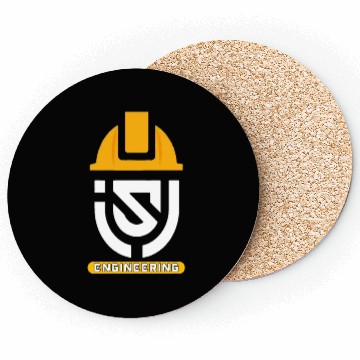 Discover engineering: Engineer's helmet logo Coasters