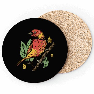 Discover Bird Illustration Coasters