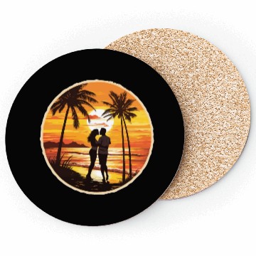 Discover Beach Sunset Coasters