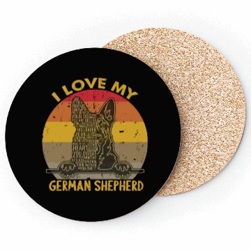 Discover I Love My German Shepherd Coasters