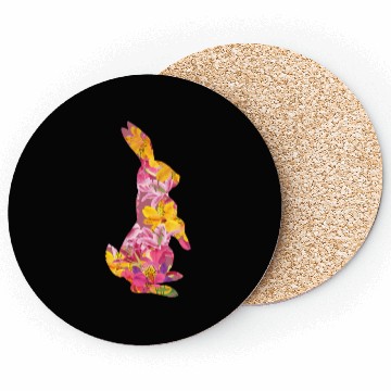 Discover Happy Easter Rabbit Bunny Ears Eggs Hunter Coasters