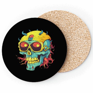 Discover zombie skull skull Coasters