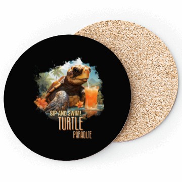 Discover Turtle Paradise: Sip and Swim! Coasters