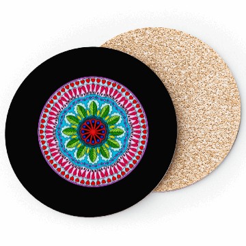 Discover Colorful Mandala Pattern Modern 9 Coasters