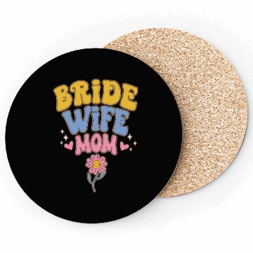 Discover Retro Mothers Day Wife Mom Bride Groovy Coasters
