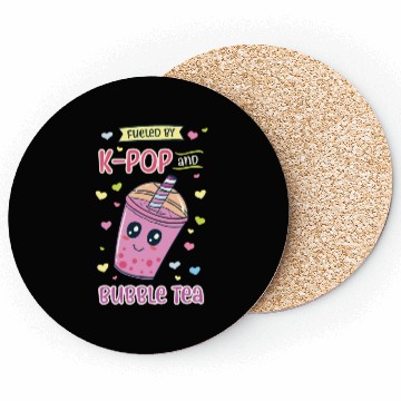 Discover Kpop And Bubble Tea Korean Music Tapioca Boba Coasters