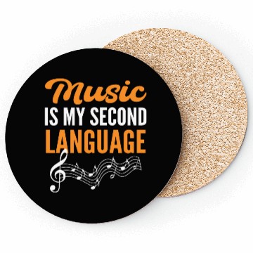 Discover Second Language Old Musician Gift Coasters