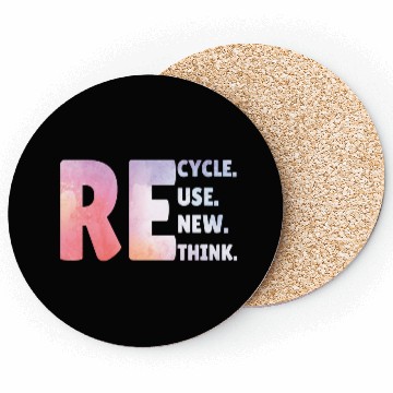 Discover Recycle Use New Think Earth Day Tees Coasters