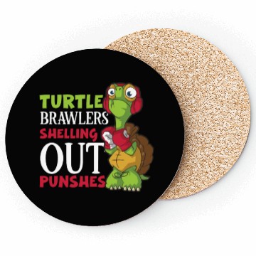 Discover Turtle Boxing Boxing Ring Boxer Gloves Boxing Figh Coasters