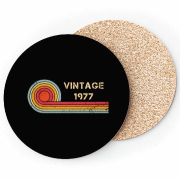 Discover Vintage 1977 birthday retro design Coasters