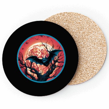 Discover Bats Bat Fruit Bats Halloween Coasters
