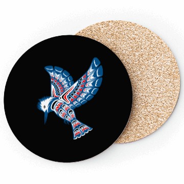 Discover Native American Style Kingfisher Pacific Northwest Coasters