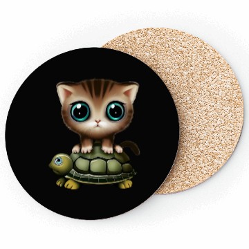 Discover Kitten on turtle Coasters