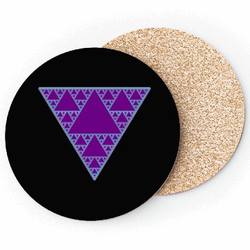 Discover 90s Triangle of Teal and Purple Coasters