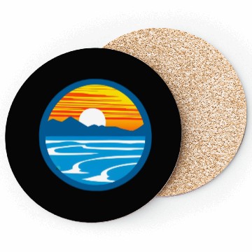 Discover Sunset Graphic Coasters design