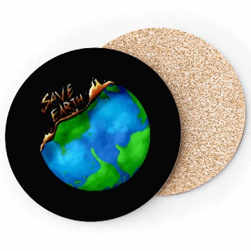 Discover Burning Earth Globe Save Earth For Earth Day Coasters