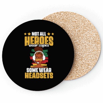 Discover Not All Heroes Wear Capes Awesome Melanated Coasters