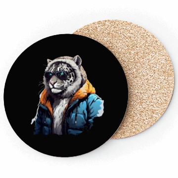 Discover Street Style Snow Leopard | Leopard Lovers Coasters