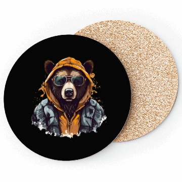 Discover Street Style Brown Bear | Bear Lovers Coasters