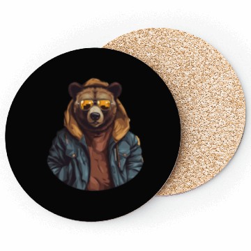 Discover Street Style Brown Bear | Bear Lovers Coasters